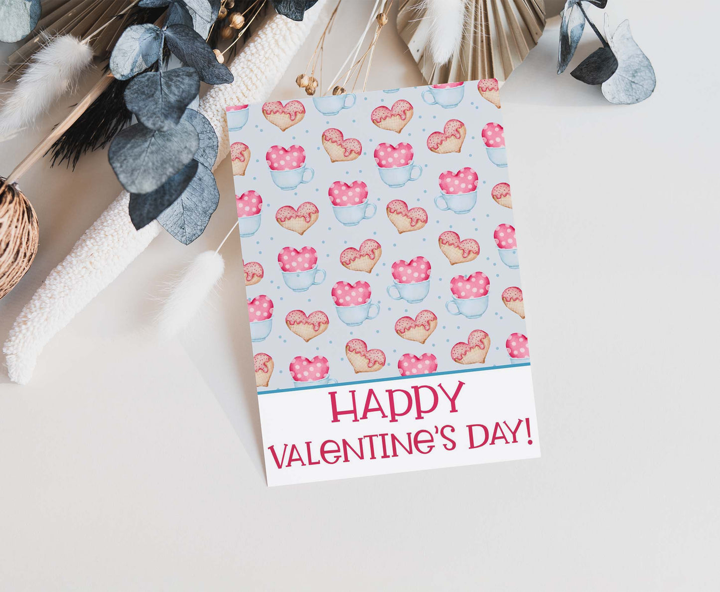 Happy Valentine's Day Cookie Card | Valentines Printable Cards - 119