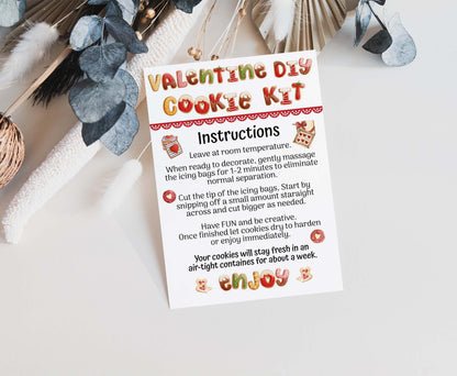 Valentine DIY Cookie kit Instructions | Valentines Printable Cards - 119