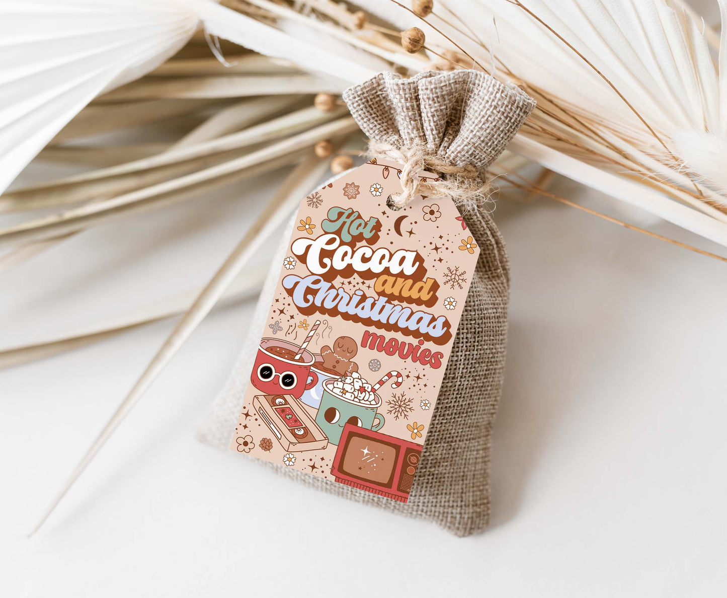 Hot cocoa and christmas movies Tags | Christmas Hot cocoa Favor Tags - 112