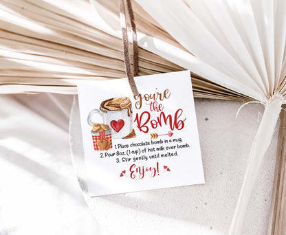 You're the Bomb Tags 2"x2" | Valentine Favor Tags - 119