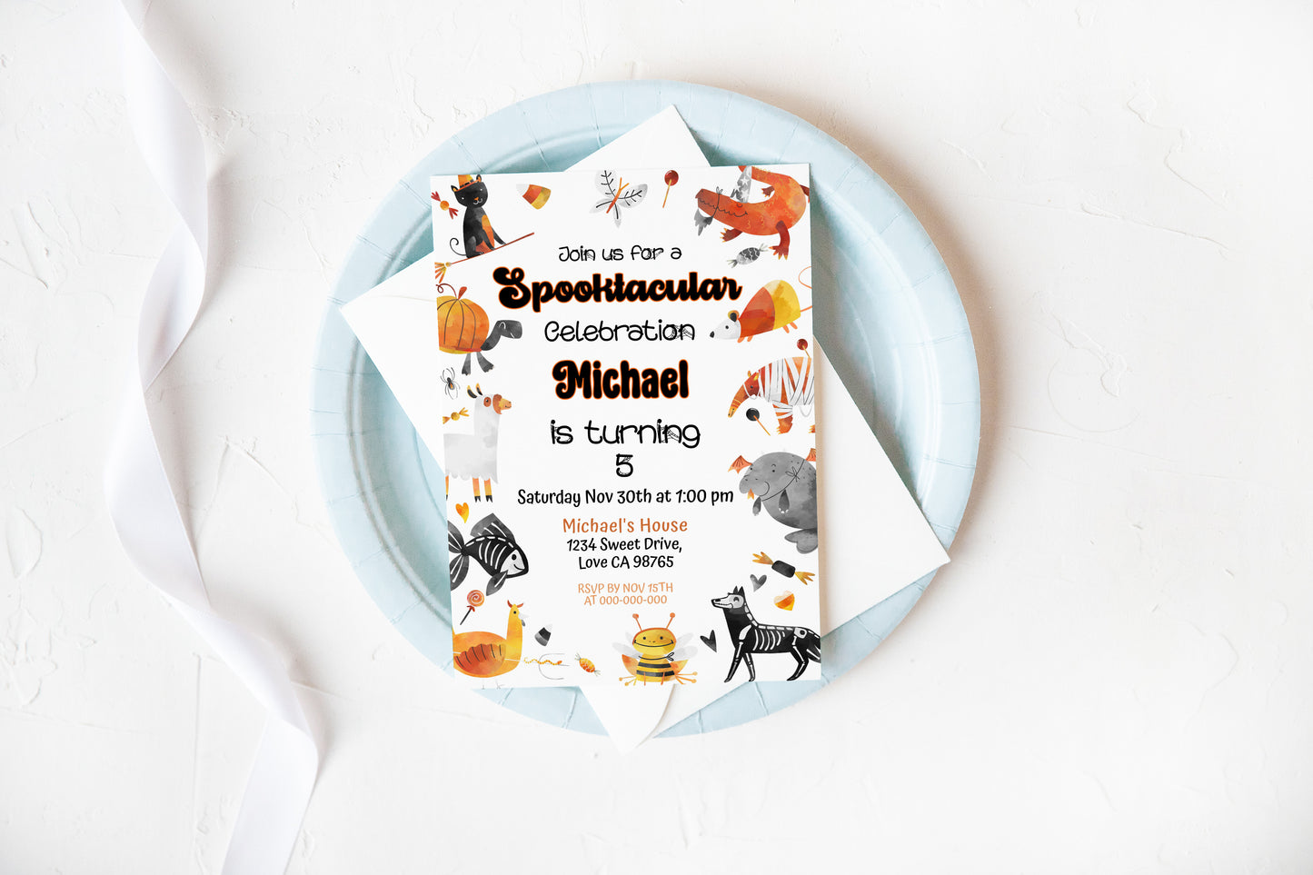 Editable spooktacular birthday invitation | Halloween theme party - 115k