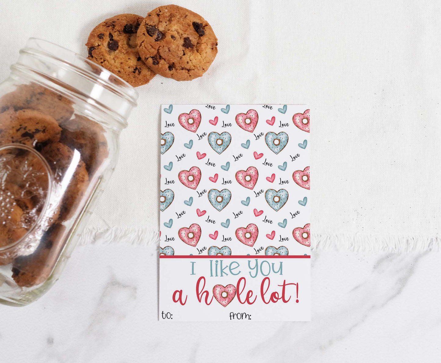 I like you hole lot Cookie Card | Valentines Printable Cards - 119