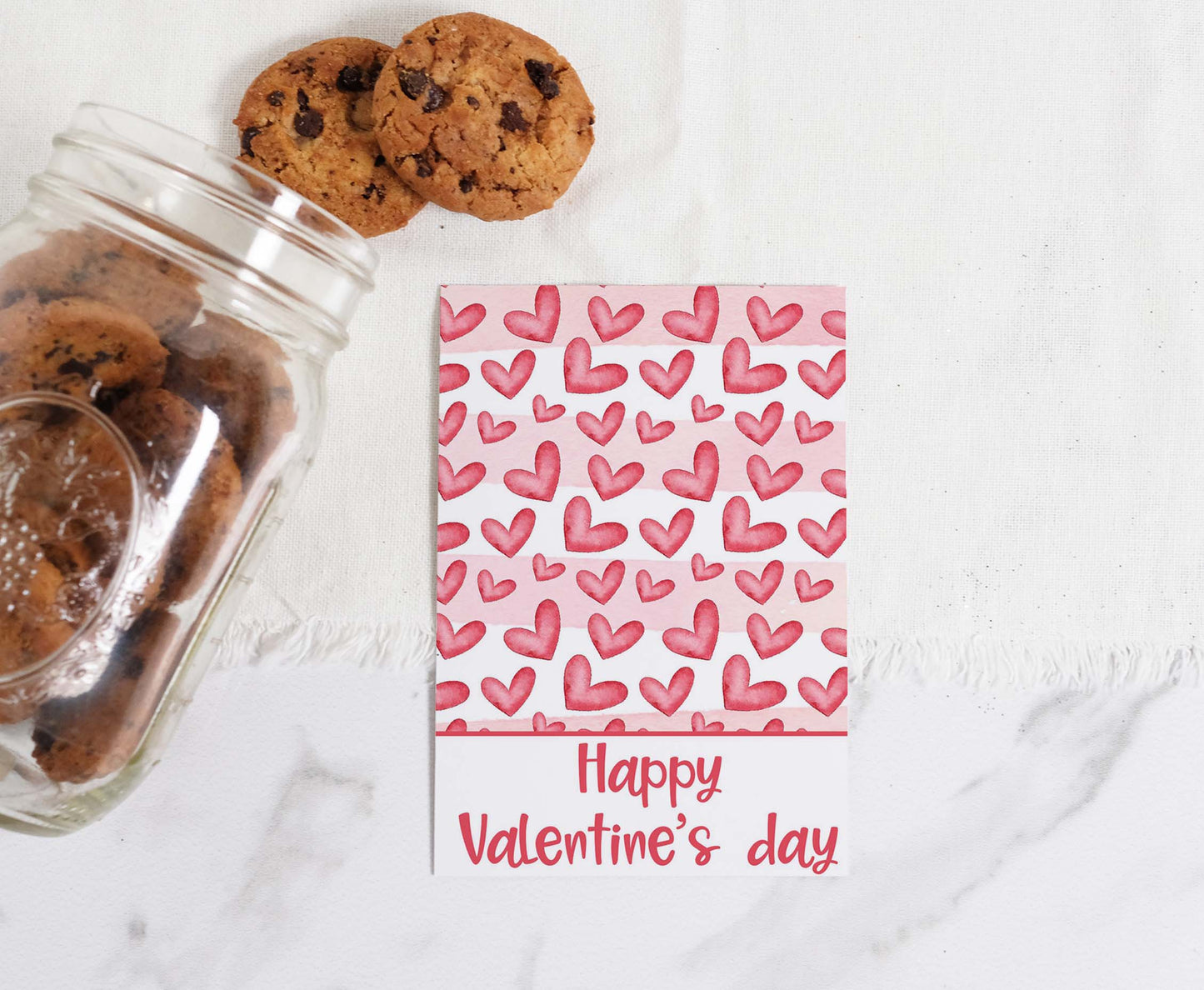 Happy Valentine's Day Cookie Card | Valentines Printable Cards - 119