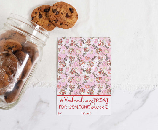 A vaentine treat for someone sweet Cookie Card | Valentines Printable Cards - 119