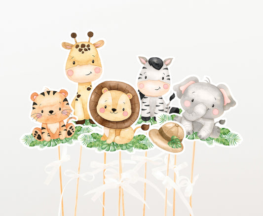 Safari Centerpieces, Jungle Party Table Decorations - 35E