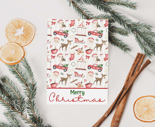 Merry Christmas cookie Card | Santa Printable Cards - 112