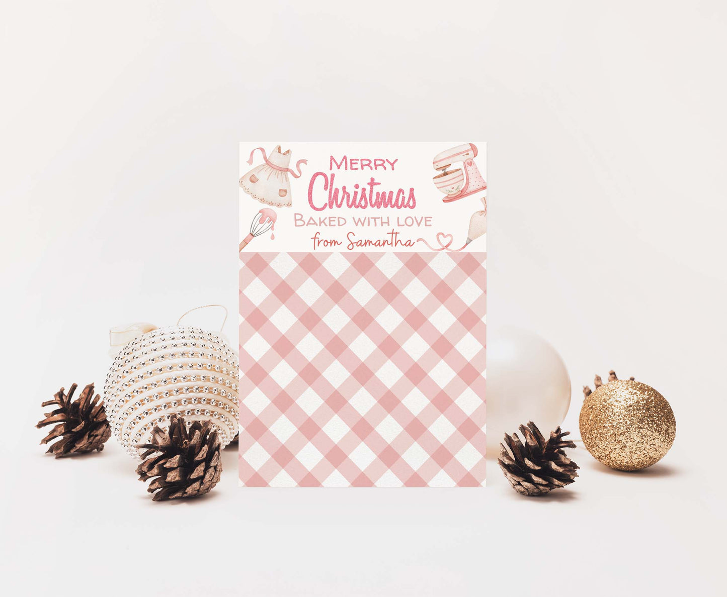 Editable Merry christmas cookie card | Mrs claus cookie co card- 112