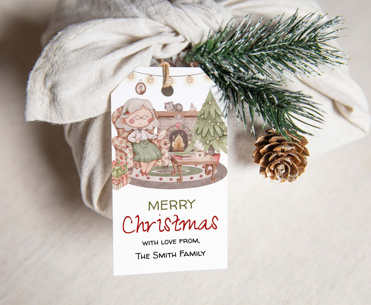 Editable Christmas Tags | Merry Christmas Gift Tag- 112