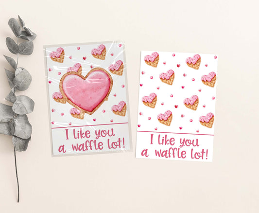 I like you Waffle lot Cookie Card | Valentines Printable Cards - 119