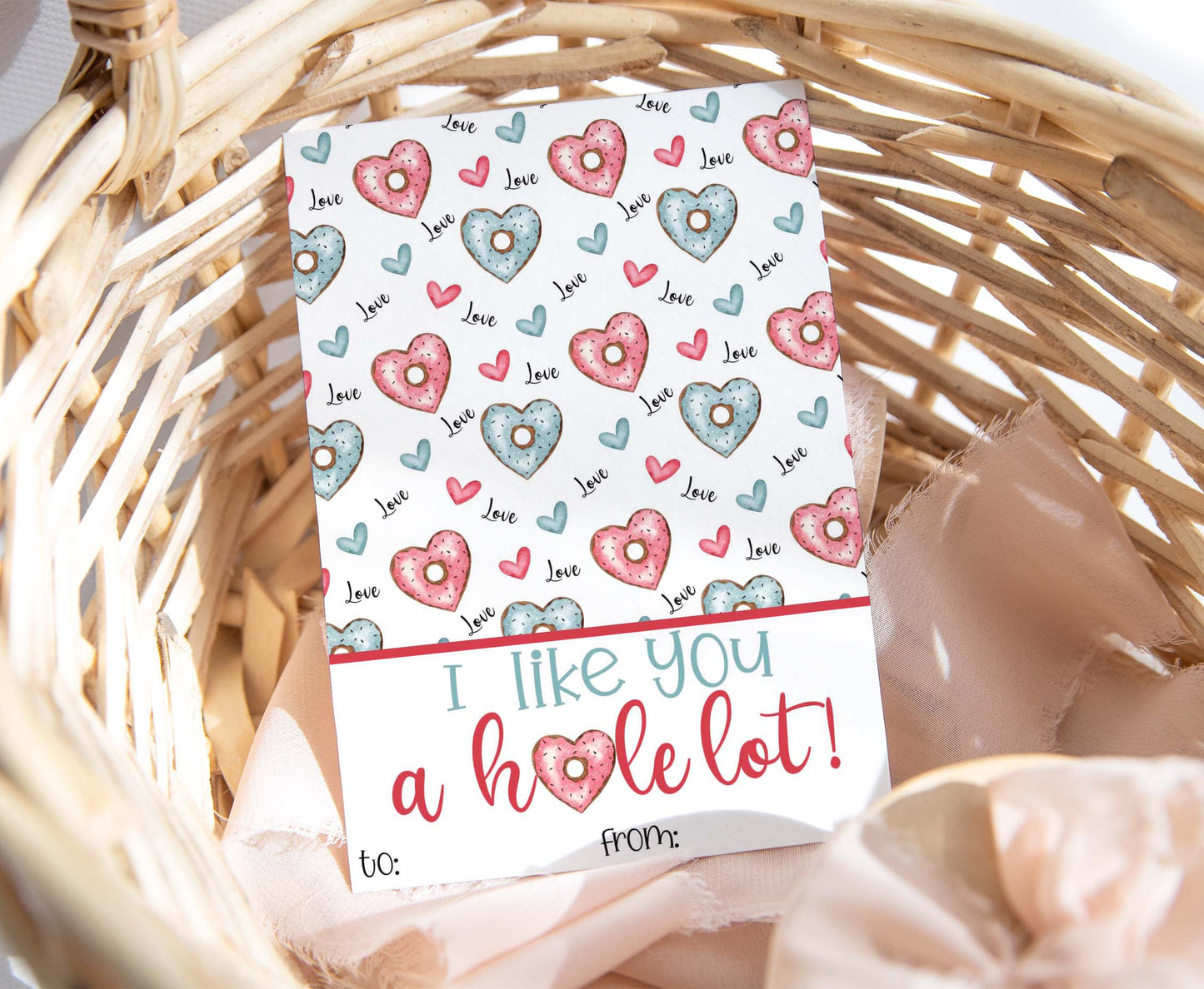 I like you hole lot Cookie Card | Valentines Printable Cards - 119