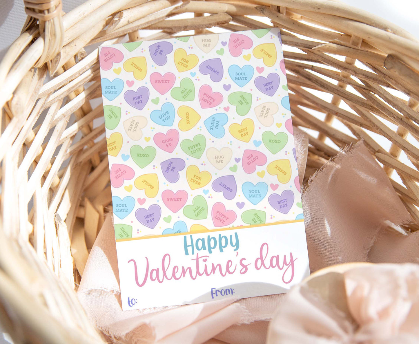 Hearts Valentine's Day Cookie Card | Valentines Printable Cards - 119