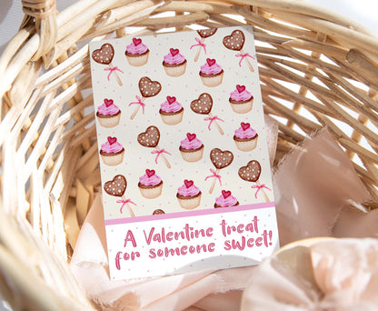 A valentine treat for someone sweet Cookie Card | Valentines Printable Cards - 119