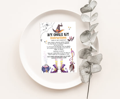 Editable DIY Cookie Kit Instructions Card | Halloween Printable Cards - 115