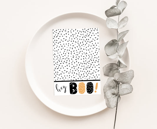 Hey Boo Cookie Card | Halloween Printable Cards - 115