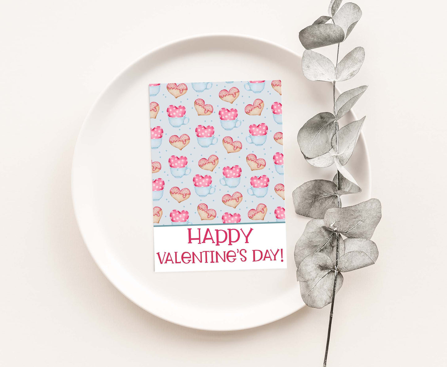 Happy Valentine's Day Cookie Card | Valentines Printable Cards - 119