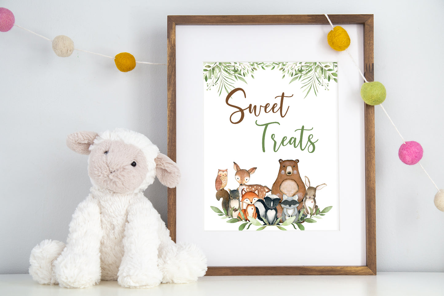 Woodland Sweet Treats Sign | Forest Animals Party Decorations - 47J0