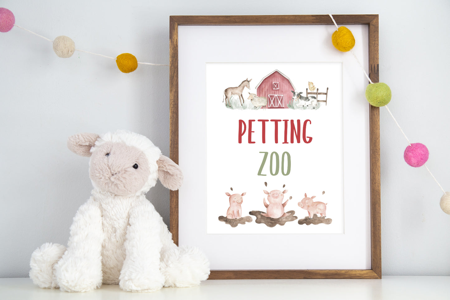 Petting Zoo Sign | Boy Farm Party Decorations - 11B