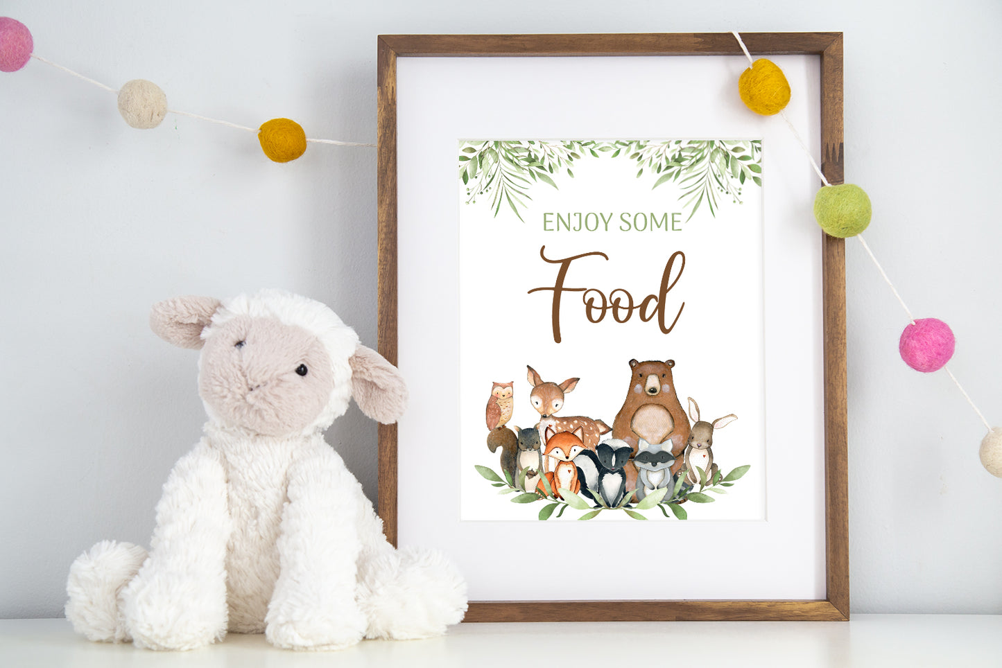 Woodland Food Sign | Forest Animals Party Decorations - 47J0