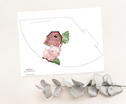 Farm Birthday Party Hats | Barnyard Themed Party Decorations - 11A