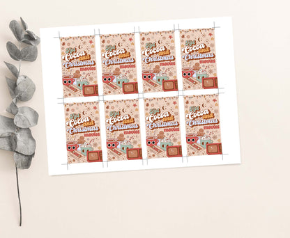 Hot cocoa and christmas movies Tags | Christmas Hot cocoa Favor Tags - 112