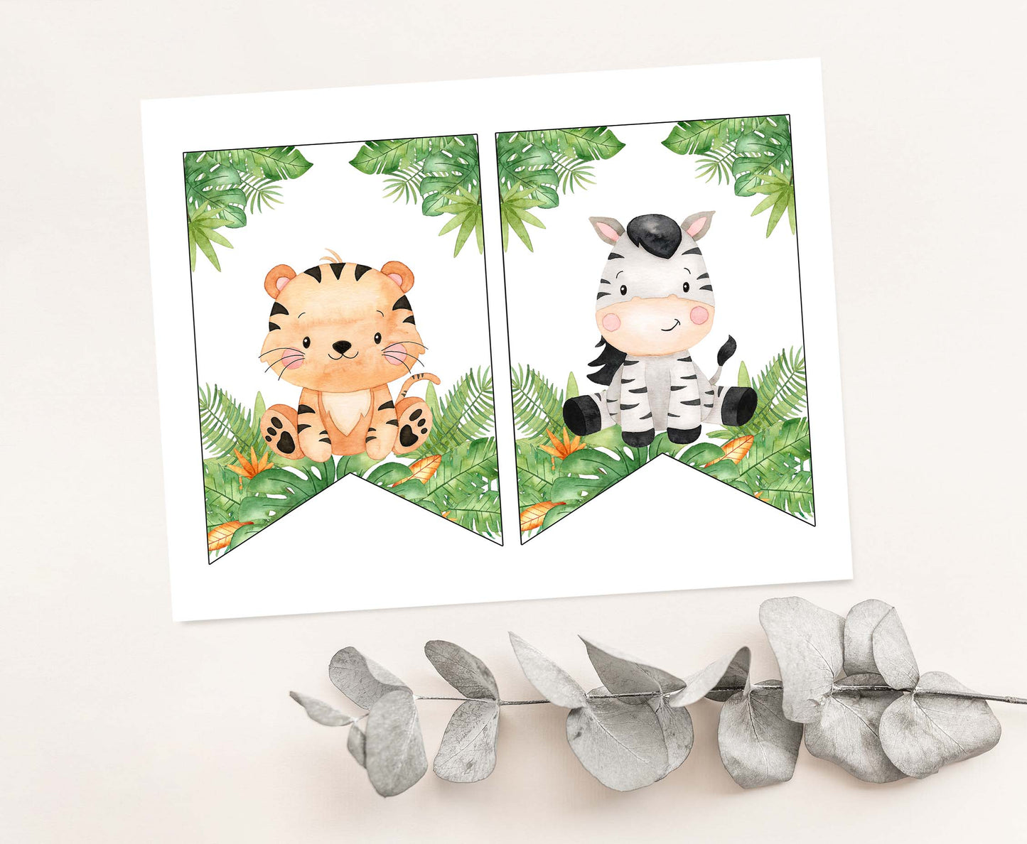 Safari Animals Banner | Jungle Theme Printable Party Decorations - 35E