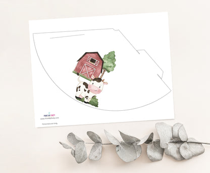 Farm Birthday Party Hats | Barnyard Themed Party Decorations - 11A