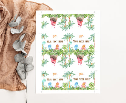 Dinosaur Place Cards | Editable Dinosaur Table Decor - 08A