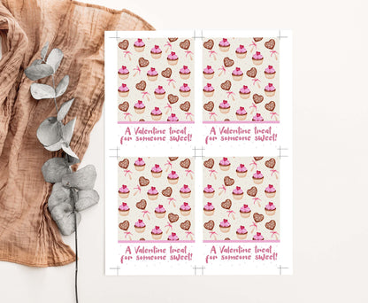 A valentine treat for someone sweet Cookie Card | Valentines Printable Cards - 119