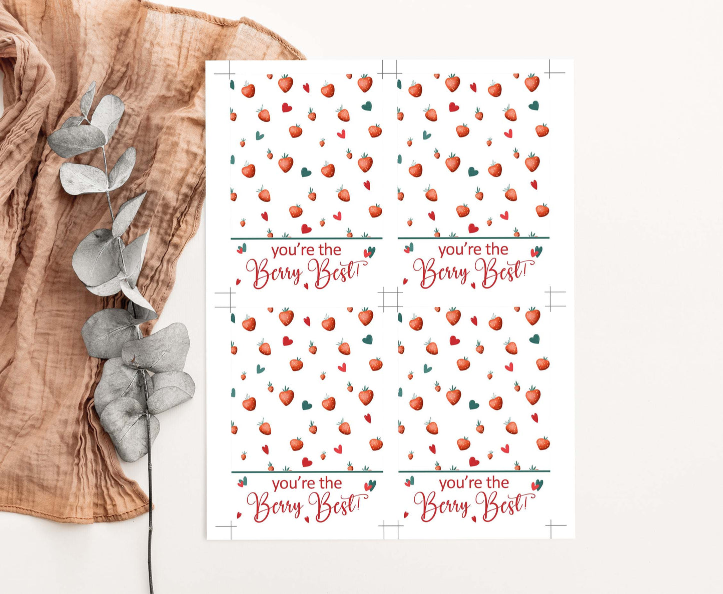 You're the Berry Best Cookie Card | Valentines Printable Cards - 119