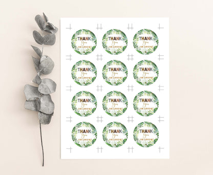 Animal Print Thank You Tags 2"x2" | Jungle Themed Party Decorations - 35H