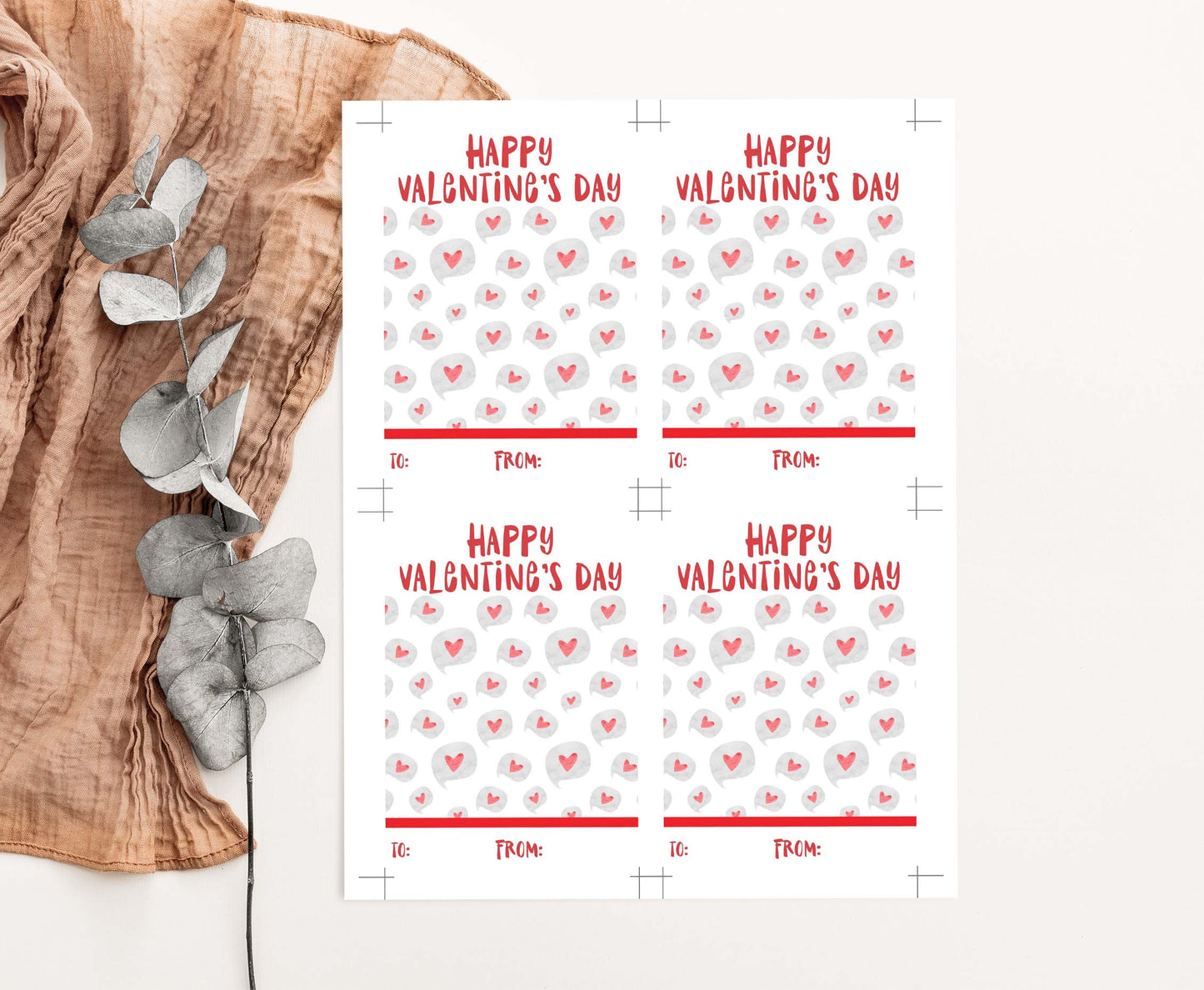 Happy Valentine's Day Cookie Card | Valentines Printable Cards - 119