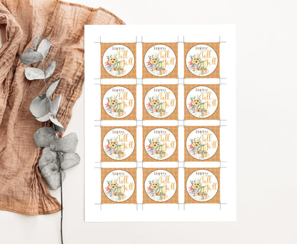 Happy Fall Yall Tags | Fall square Tags - 30