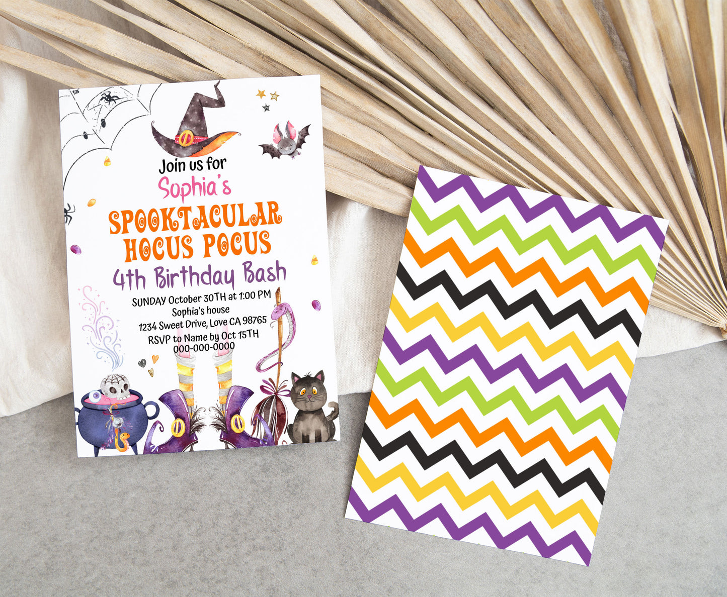 Witch Party Invitation | Editable Halloween Birthday Invite - 115N