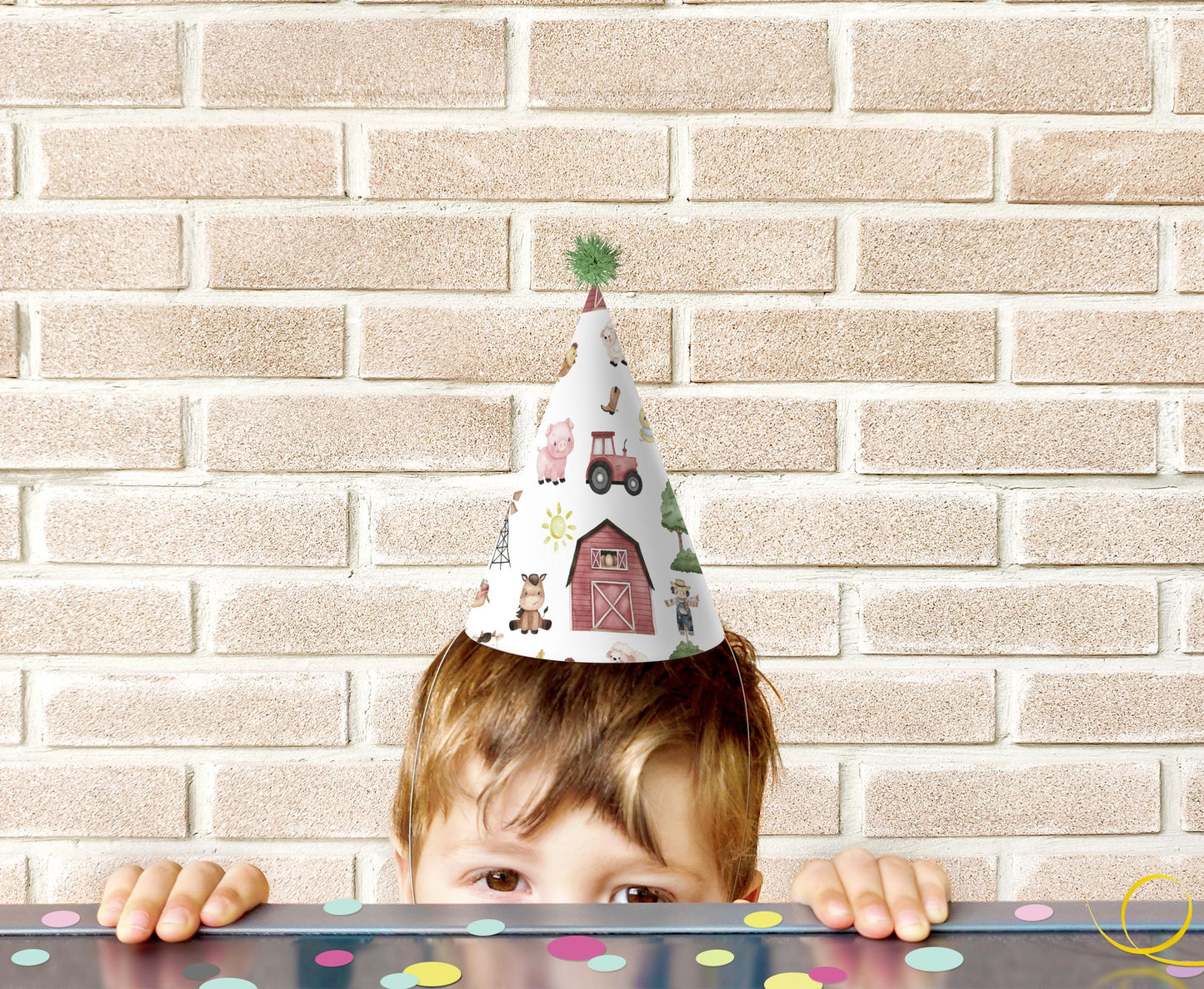 Farm Party Hat | Barnyard Birthday Party Decorations - 11A