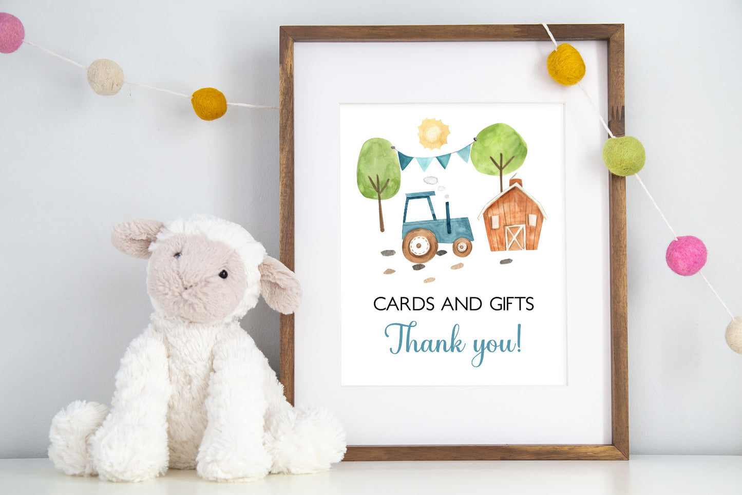 Tractor Cards and Gifts table Sign | Farm Party Decorations - 11F