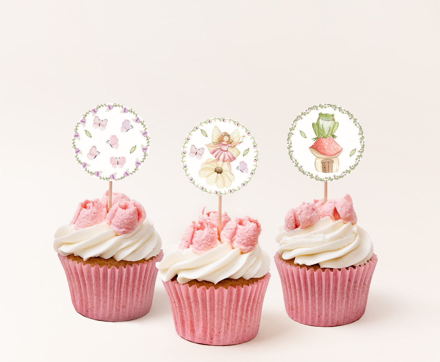 Fairy Cupcake Toppers | Fairy GardenThemed Birthday Cupcake Picks - 10A