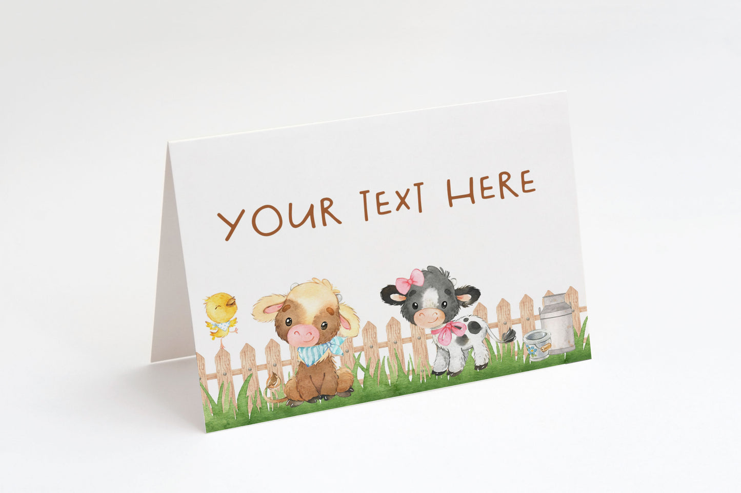 EDITABLE Farm Place Cards | Barnyard Gender Reveal Food Label Tents - 11C3