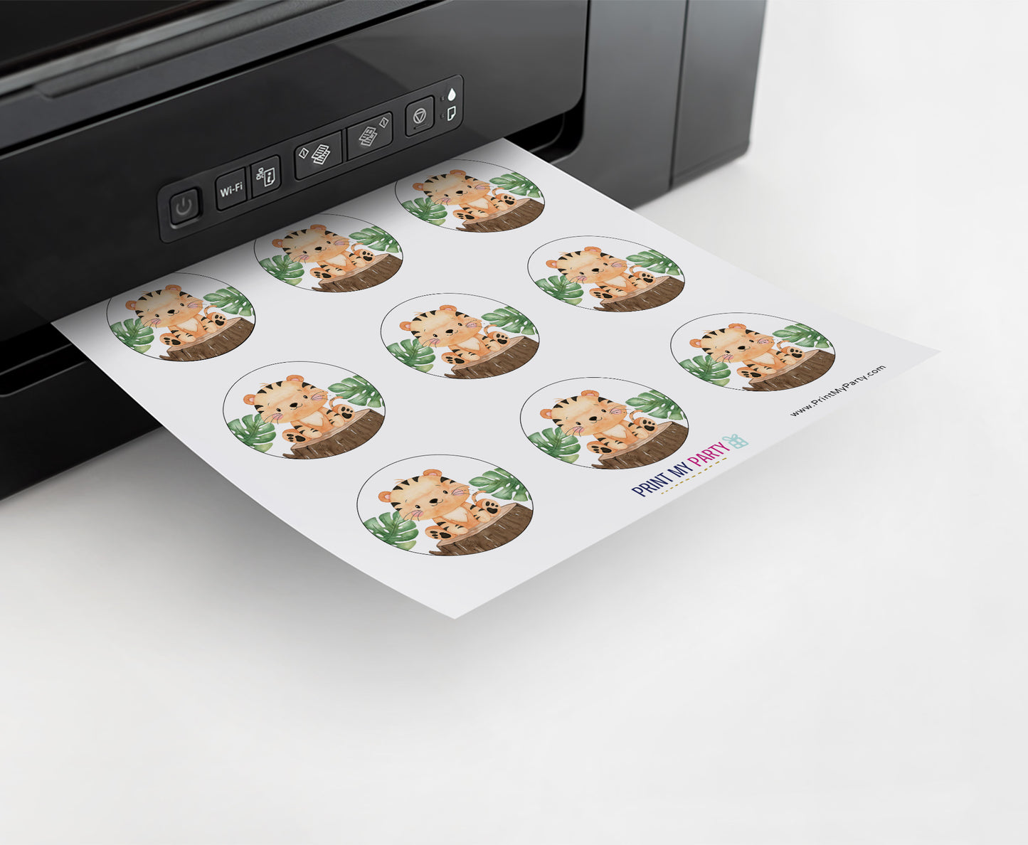 Tiger Cupcake Toppers | Safari Themed Party Decorations - 35E