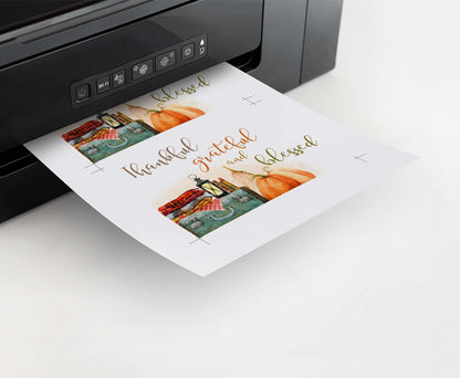 Autumn Thank You Card |  Thankful  greeting and blessed  card - 30