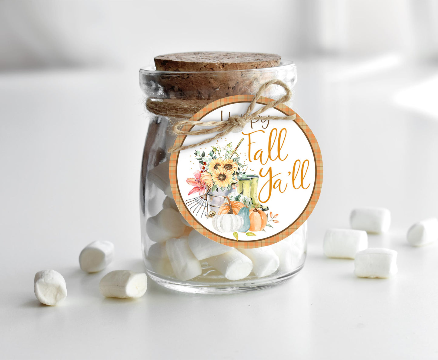Happy Fall Yall Tags | Fall square Tags - 30