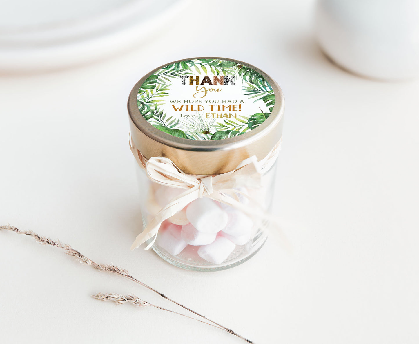 Editable safari Thank you 2"x2"  Tag | safari Gift Tag - 35H