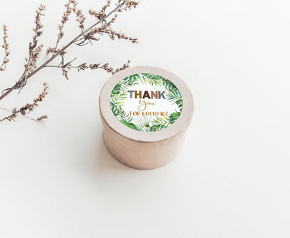 Animal Print Thank You Tags 2"x2" | Jungle Themed Party Decorations - 35H