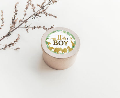 Safari It's a Boy Cupcake Toppers | Jungle Baby Shower Cupcake Picks - 35K