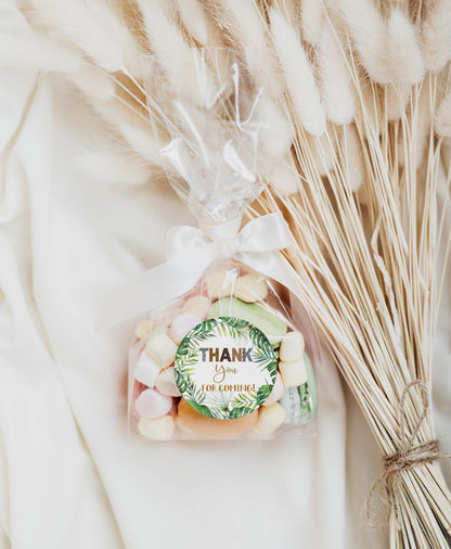 Animal Print Thank You Tags 2"x2" | Jungle Themed Party Decorations - 35H