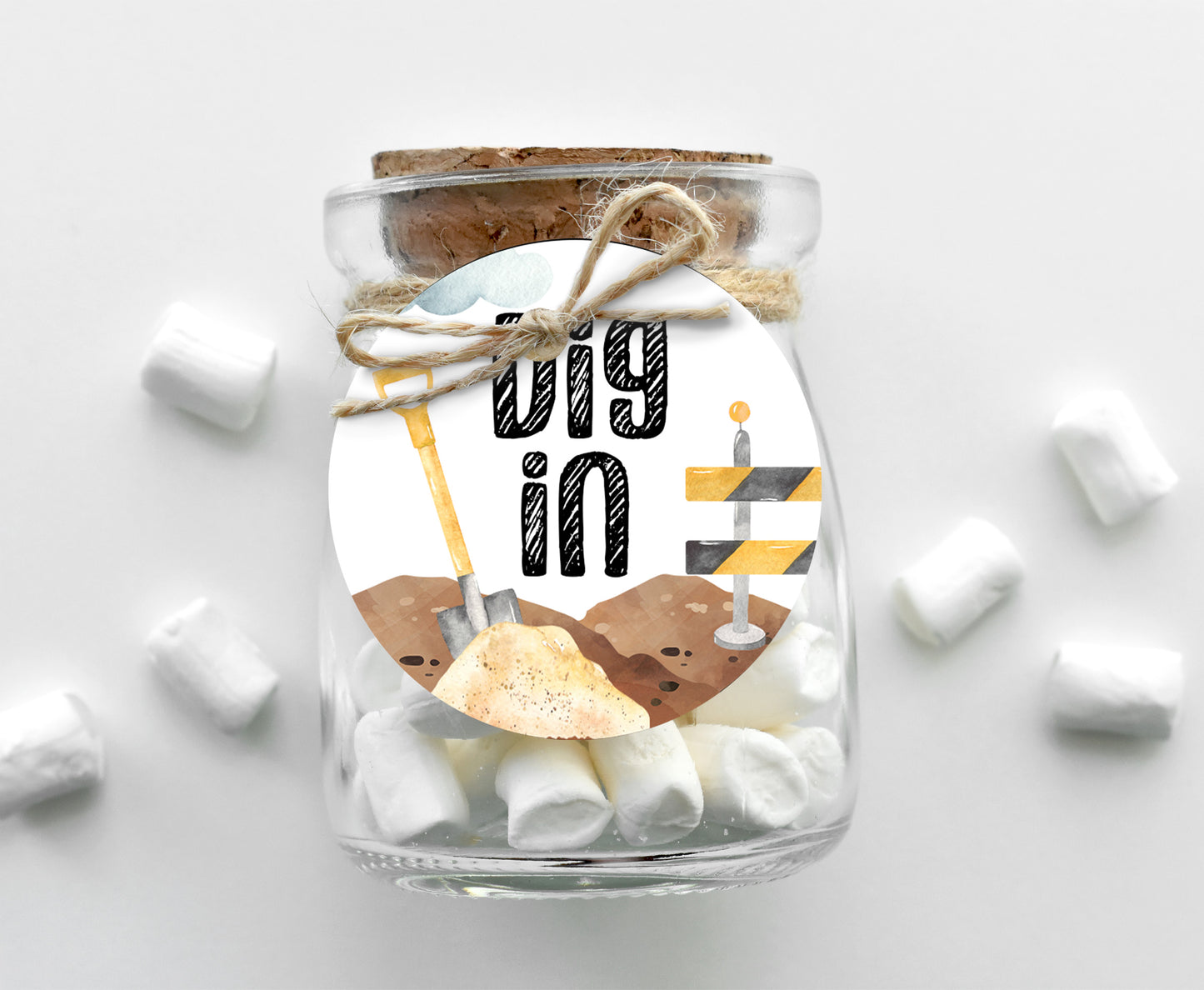 Construction Cupcake Toppers | Construction Themed Party Cupcake Picks - 07A