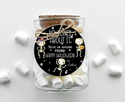 No Bones About it 2x2 Tags | Editable Halloween Gift Tags - 115