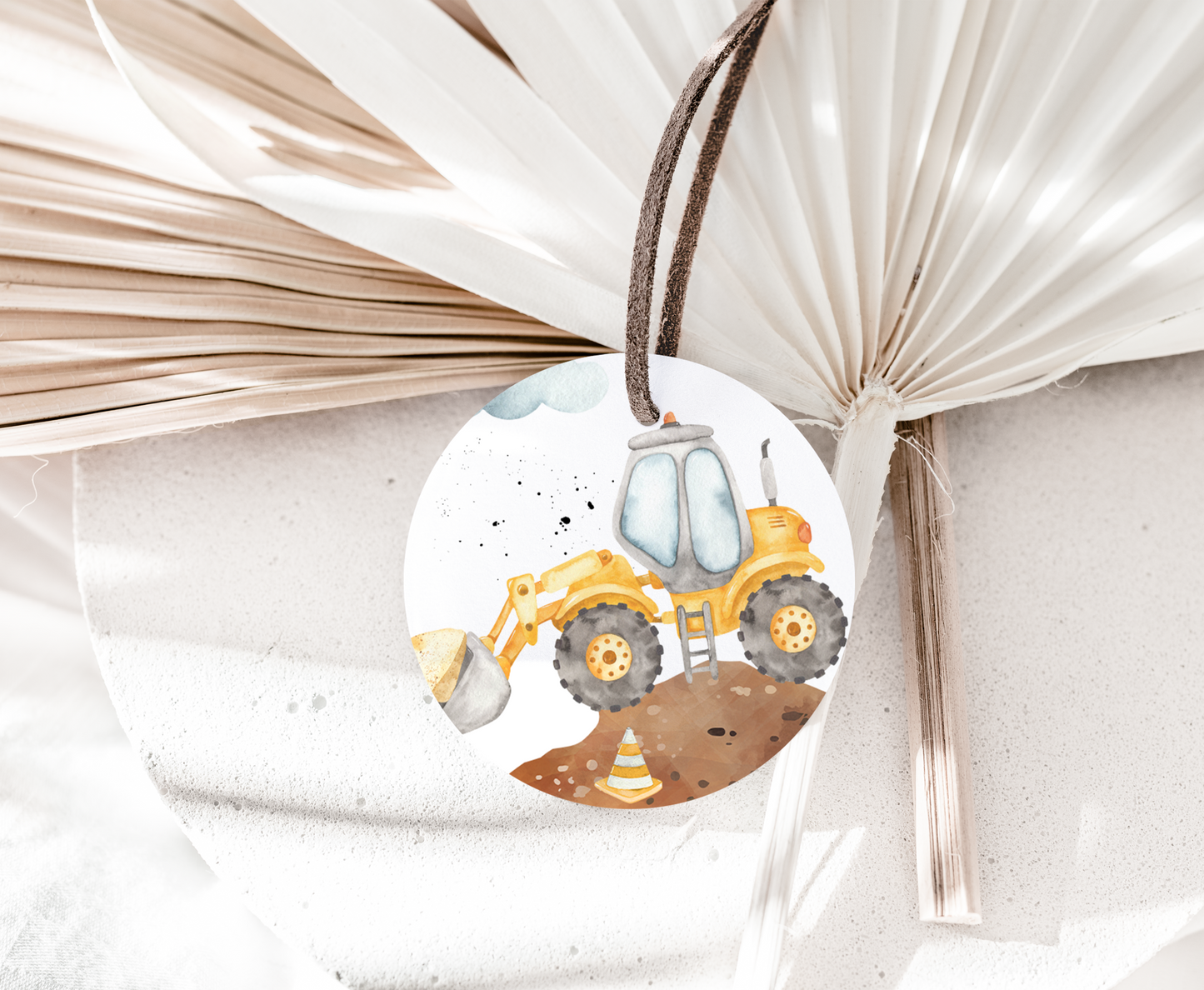 Construction Cupcake Toppers | Construction Themed Party Cupcake Picks - 07A