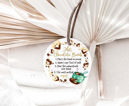Hot Chocolate BombTags 2"x2" | Hot Cocoa Labels