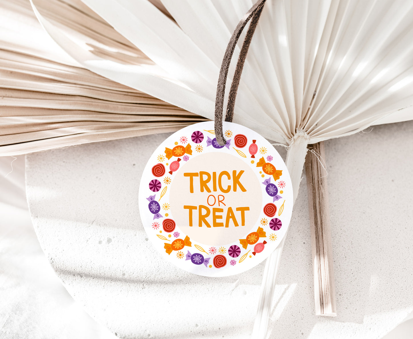 Trick or Treat Tags 2"x2" | Halloween Themed Party Decorations - 115