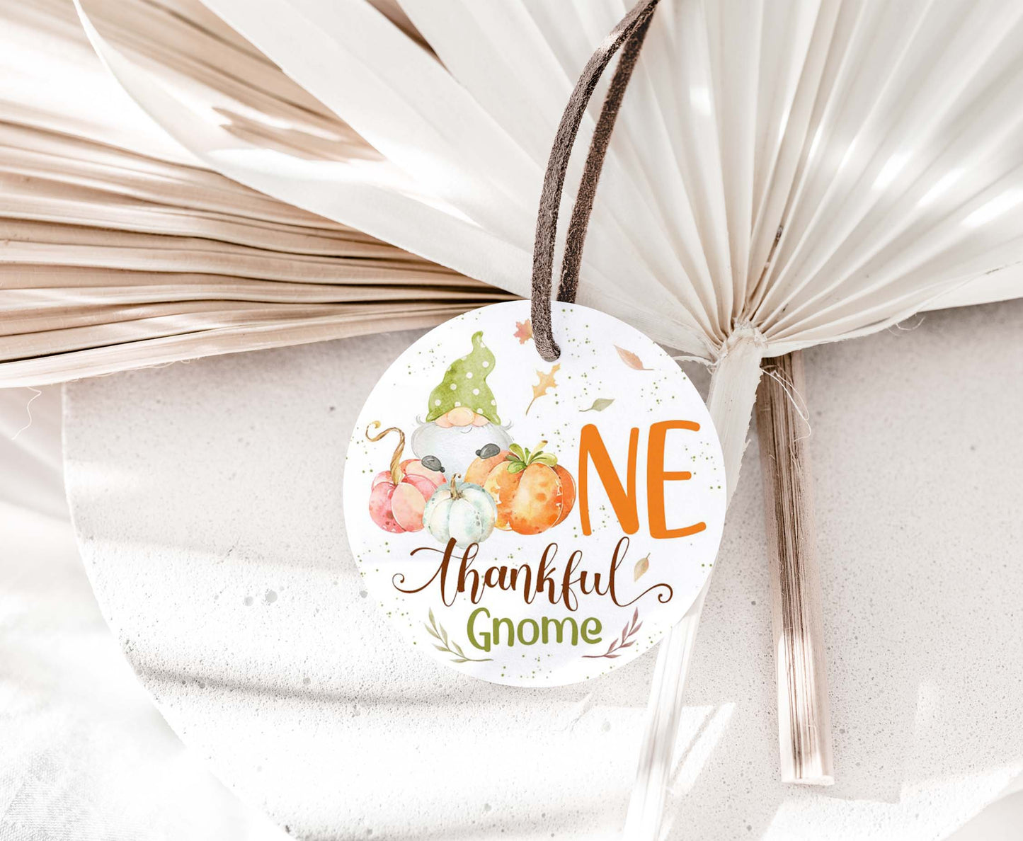 Gnome Thankful Tags 2"x2" | Thanksgiving Favor Tags- 118